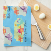 恐竜 キッチンタオル (四つ折り)