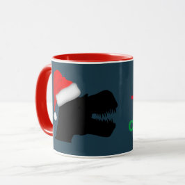 恐竜:クリスマスマグカップTレックス画像 マグカップ