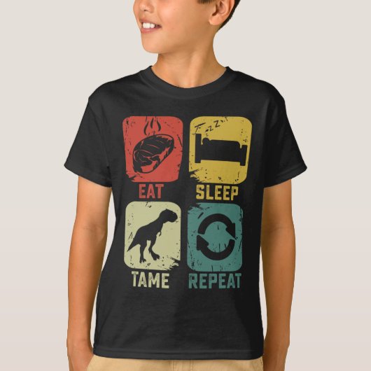 恐竜 ゲーム ギーク おもしろい Tシャツ (正面)