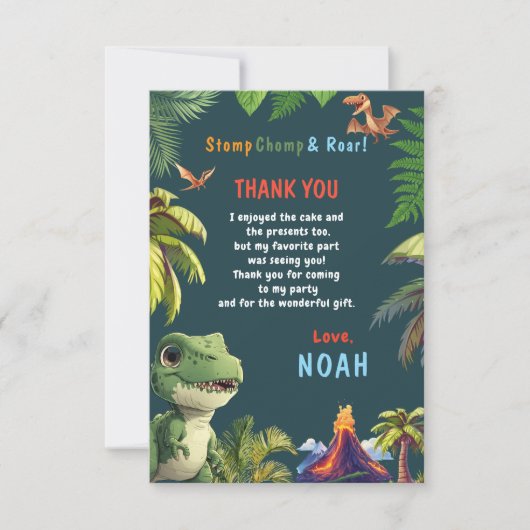 恐竜 サンキューカード (正面)
