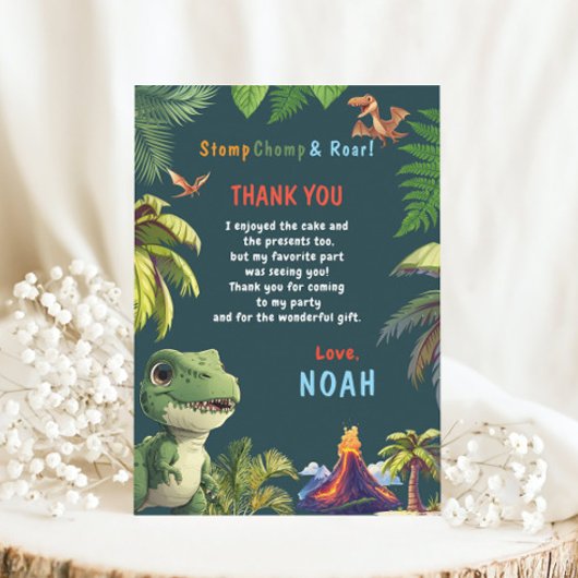 恐竜 サンキューカード