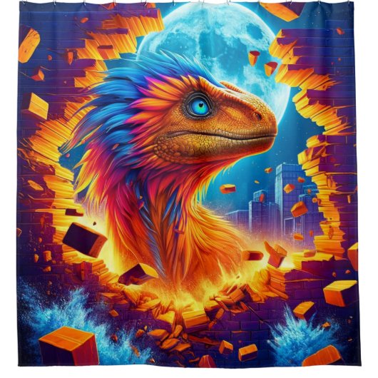 恐竜 シャワーカーテン (正面)