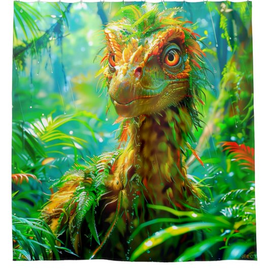 恐竜 シャワーカーテン (正面)