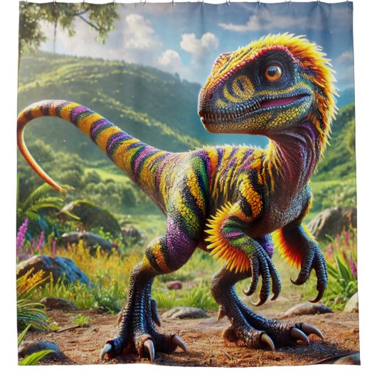 恐竜 シャワーカーテン (正面)