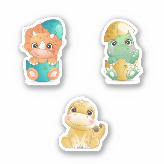 恐竜 シール (正面)