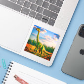 恐竜 シール (ノートパソコンとiPhone)