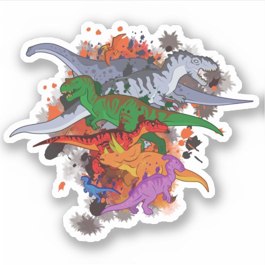 恐竜 シール (正面)