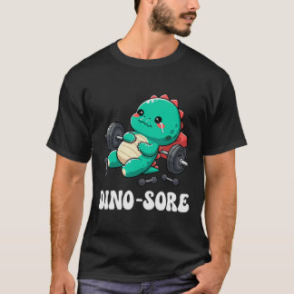 恐竜 ジム トレーニング フィットネス ウェイトトレーニング かわいい Tシャツ