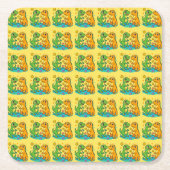 恐竜 スクエアペーパーコースター (正面)