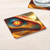 恐竜 スクエアペーパーコースター (アングル)