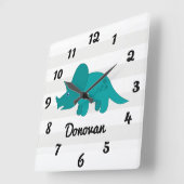 恐竜 スクエア壁時計 (傾斜)