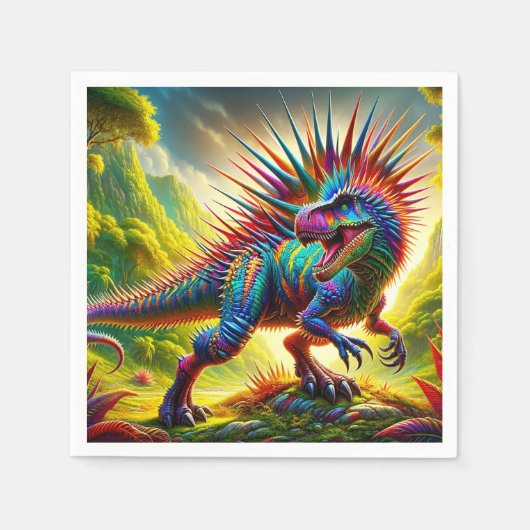 恐竜 スタンダードカクテルナプキン (正面)