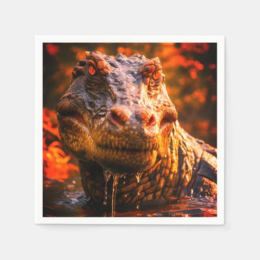 恐竜 スタンダードカクテルナプキン (正面)