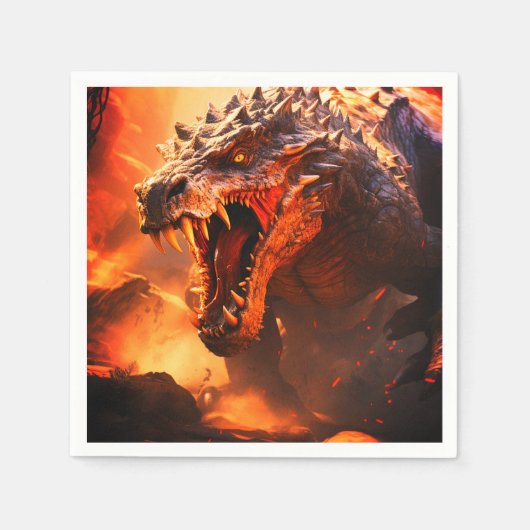 恐竜 スタンダードカクテルナプキン (正面)