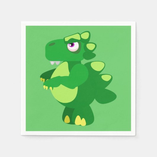 恐竜 スタンダードカクテルナプキン (正面)