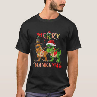 恐竜 ダビング ラッパー ヒップホップ メリーハンクスマス ギフト Tシャツ