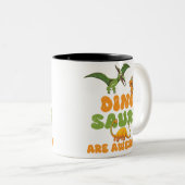 恐竜 ツートーンマグカップ (正面右)