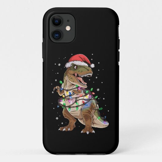 恐竜 ティラノサウルス ツリー クリスマスセーター クリスマス ダイノ Case-Mate iPhoneケース (裏面)