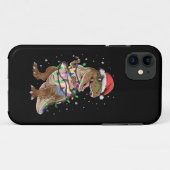 恐竜 ティラノサウルス ツリー クリスマスセーター クリスマス ダイノ Case-Mate iPhoneケース (裏面(横))