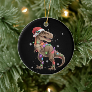 恐竜 ティラノサウルス ツリー クリスマス  ペット ディノ セラミックオーナメント