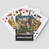 恐竜 ティラノサウルス トリケラトプス 攻撃 トランプ (裏面)