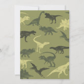 恐竜 ティラノサウルス レックス 柄 ジュラシック・ワールド 招待状 (裏面)
