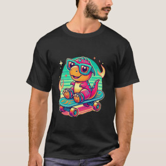 恐竜 ティラノサウルス レトロ おもしろ グッズ 面白い 恐竜 Tシャツ