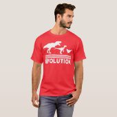 恐竜 ニワトリ 進化 おもしろ ヴィンテージ レトロ 70年代 Tシャツ (正面フル)