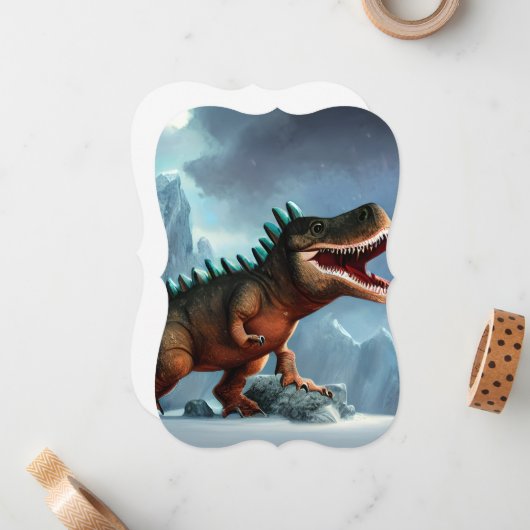 恐竜 ノートカード (正面/裏面インサイチュ)