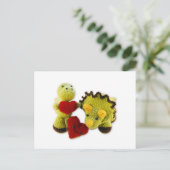 恐竜+ハート葉書 ポストカード (スタンド正面)