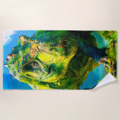 恐竜 ビーチタオル (正面)