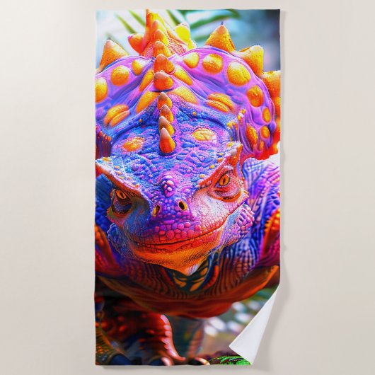 恐竜 ビーチタオル (正面)