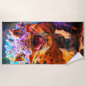 恐竜 ビーチタオル (正面)