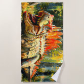 恐竜 ビーチタオル (正面)