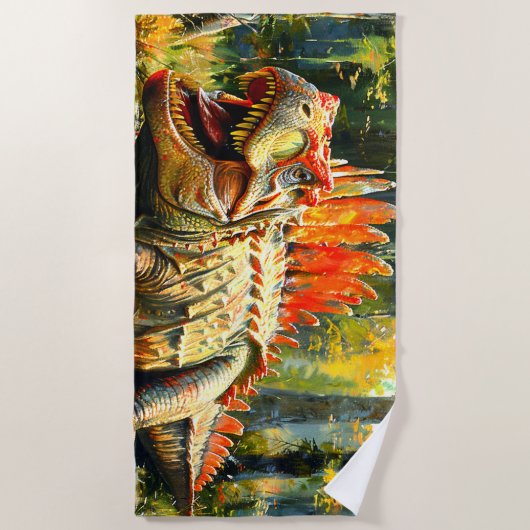 恐竜 ビーチタオル (正面)