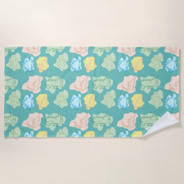 恐竜 ビーチタオル