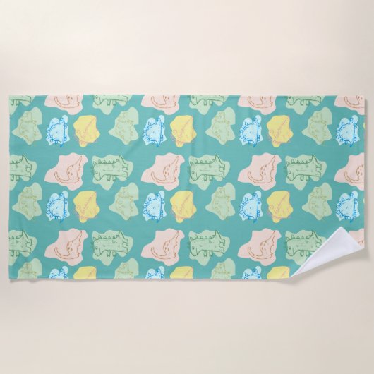 恐竜 ビーチタオル (正面)