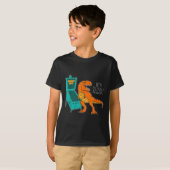 恐竜 ピンボール ウィザード アーケード マシン プレイヤー 絵 Tシャツ (正面フル)