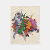 恐竜 フリースブランケット (正面)