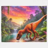 恐竜 フリースブランケット (正面(横))