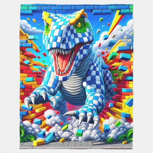 恐竜 フリースブランケット (正面)