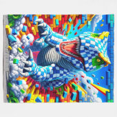 恐竜 フリースブランケット (正面(横))