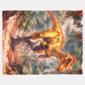 恐竜 フリースブランケット (正面(横))