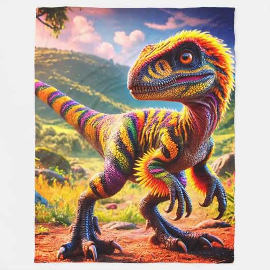 恐竜 フリースブランケット (正面)