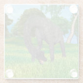 恐竜 ブラキオサウルス ガラスコースター (裏面)