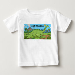 恐竜 ブロントサウルス  ベビーTシャツ