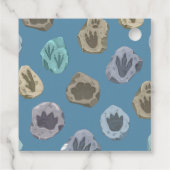 恐竜、プテロダクティル、足跡の赤ちゃんシャワー フェイバータグ (裏面)