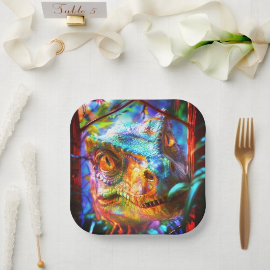 恐竜 ペーパープレート (ウェディング)