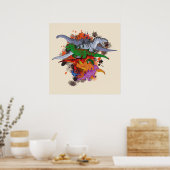 恐竜 ポスター (キッチン)