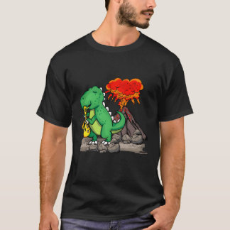 恐竜 ミュージック ギフト ジャズ ミュージック バンド サキソフォン レトロ Tシャツ